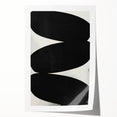 Minimalist Abstract Wall Art – Bold Black and White Organic Shape Design