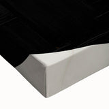 Minimalist Abstract Wall Art – Bold Black and White Organic Shape Design