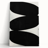 Minimalist Abstract Wall Art – Bold Black and White Organic Shape Design