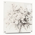 Minimalist Floral Sketch Wall Art – Black and White Flower Bouquet Design