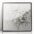 Minimalist Floral Sketch Wall Art – Black and White Flower Bouquet Design