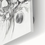 Minimalist Floral Sketch – Detailed Pencil Drawing of Flowers