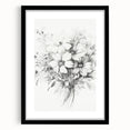 Minimalist Floral Sketch – Detailed Pencil Drawing of Flowers