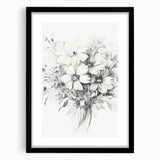 Minimalist Floral Sketch – Detailed Pencil Drawing of Flowers