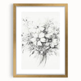 Minimalist Floral Sketch – Detailed Pencil Drawing of Flowers