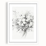 Minimalist Floral Sketch – Detailed Pencil Drawing of Flowers