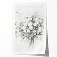 Minimalist Floral Sketch – Detailed Pencil Drawing of Flowers