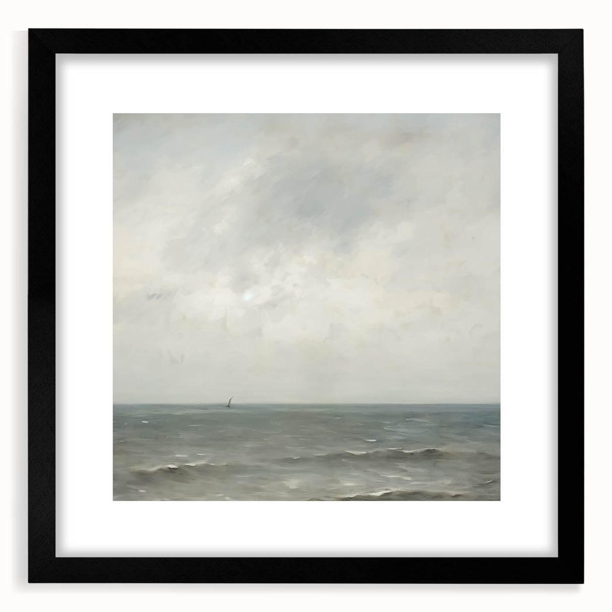 Minimalist Seascape Wall Art – Soft Tones of the Tranquil Horizon