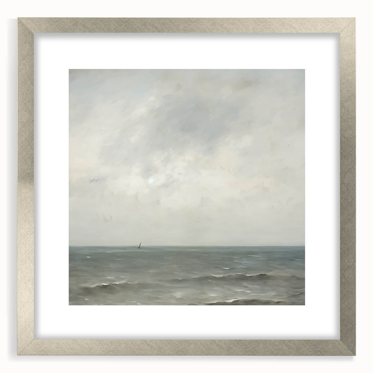 Minimalist Seascape Wall Art – Soft Tones of the Tranquil Horizon