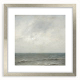 Minimalist Seascape Wall Art – Soft Tones of the Tranquil Horizon