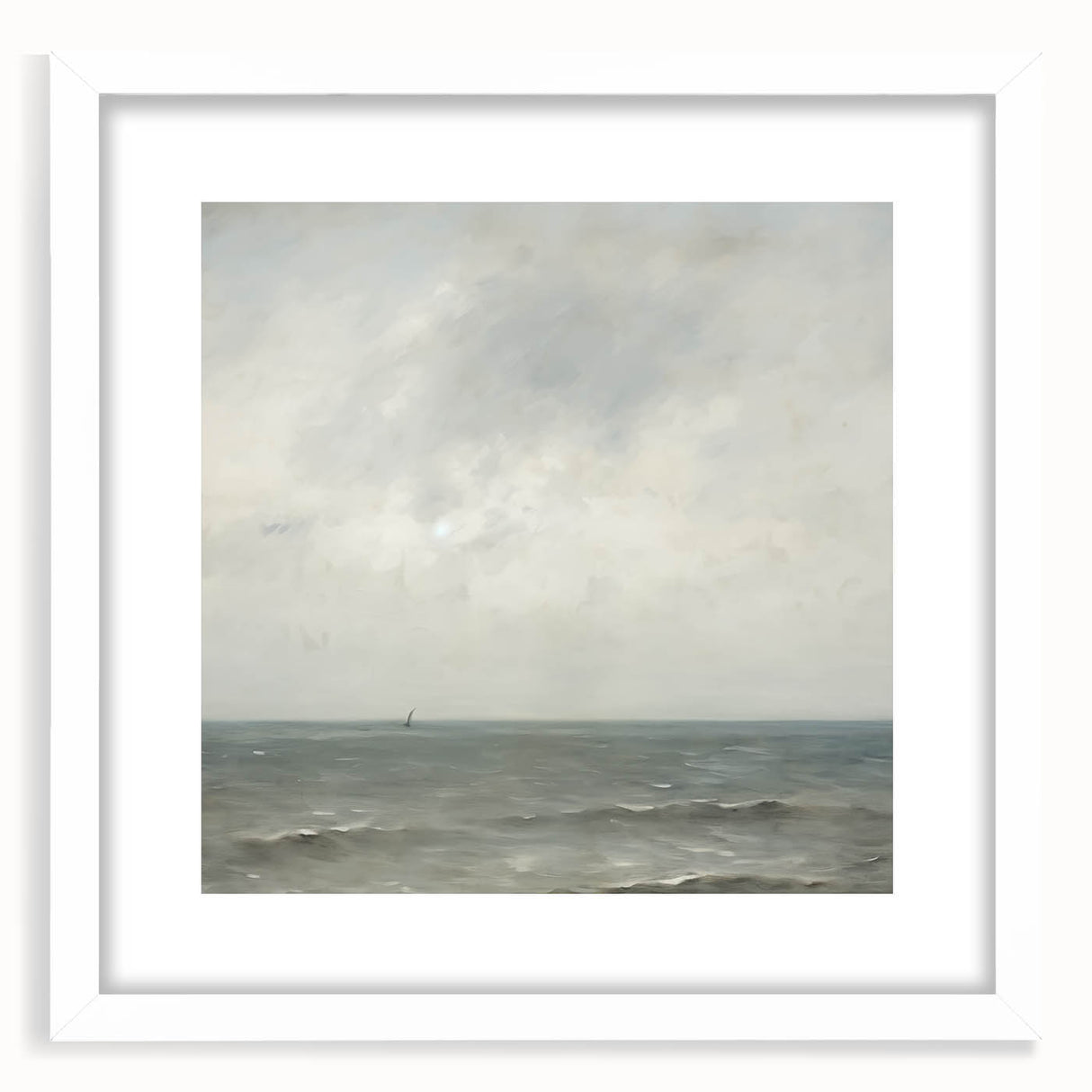 Minimalist Seascape Wall Art – Soft Tones of the Tranquil Horizon