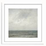 Minimalist Seascape Wall Art – Soft Tones of the Tranquil Horizon