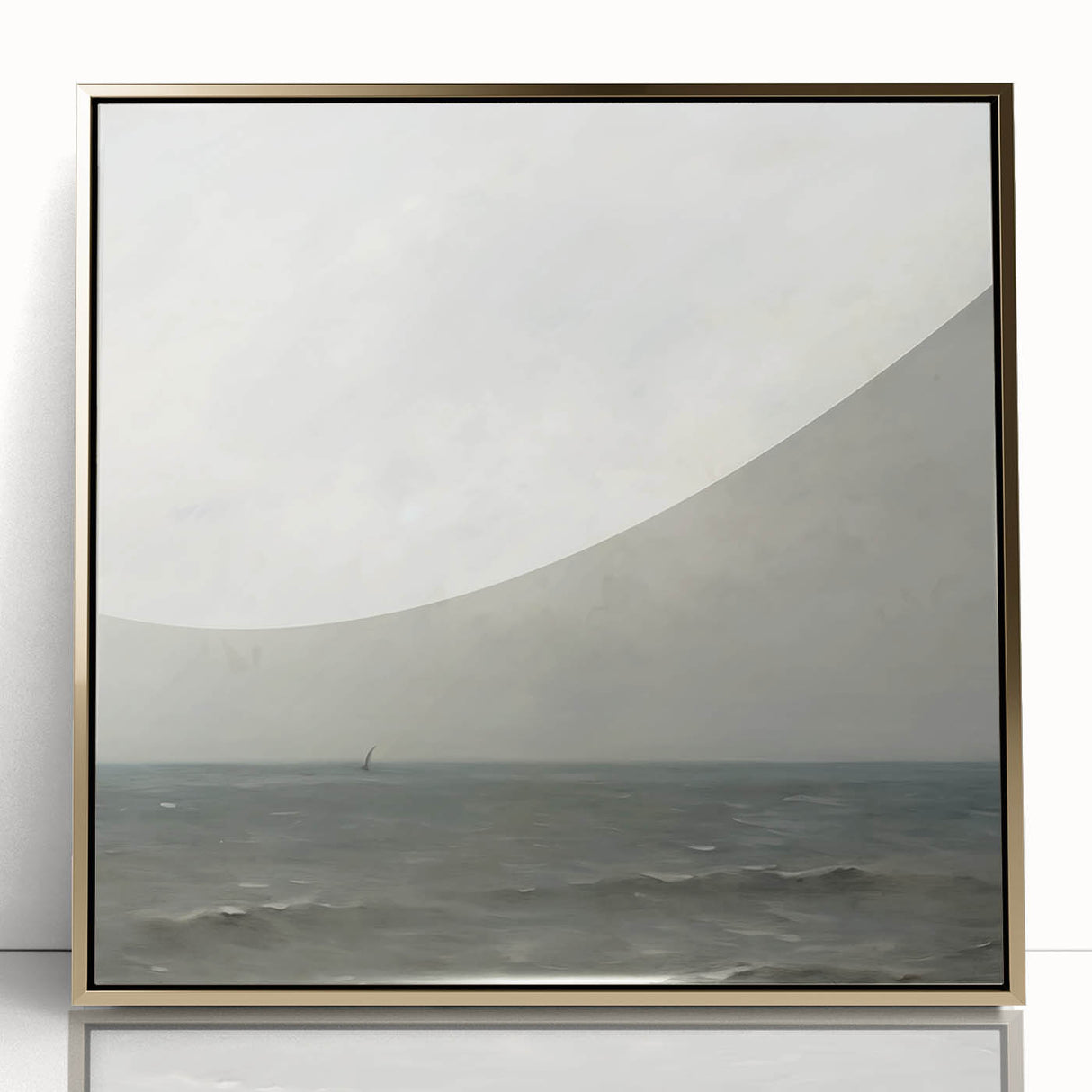 Minimalist Seascape Wall Art – Soft Tones of the Tranquil Horizon