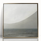 Minimalist Seascape Wall Art – Soft Tones of the Tranquil Horizon