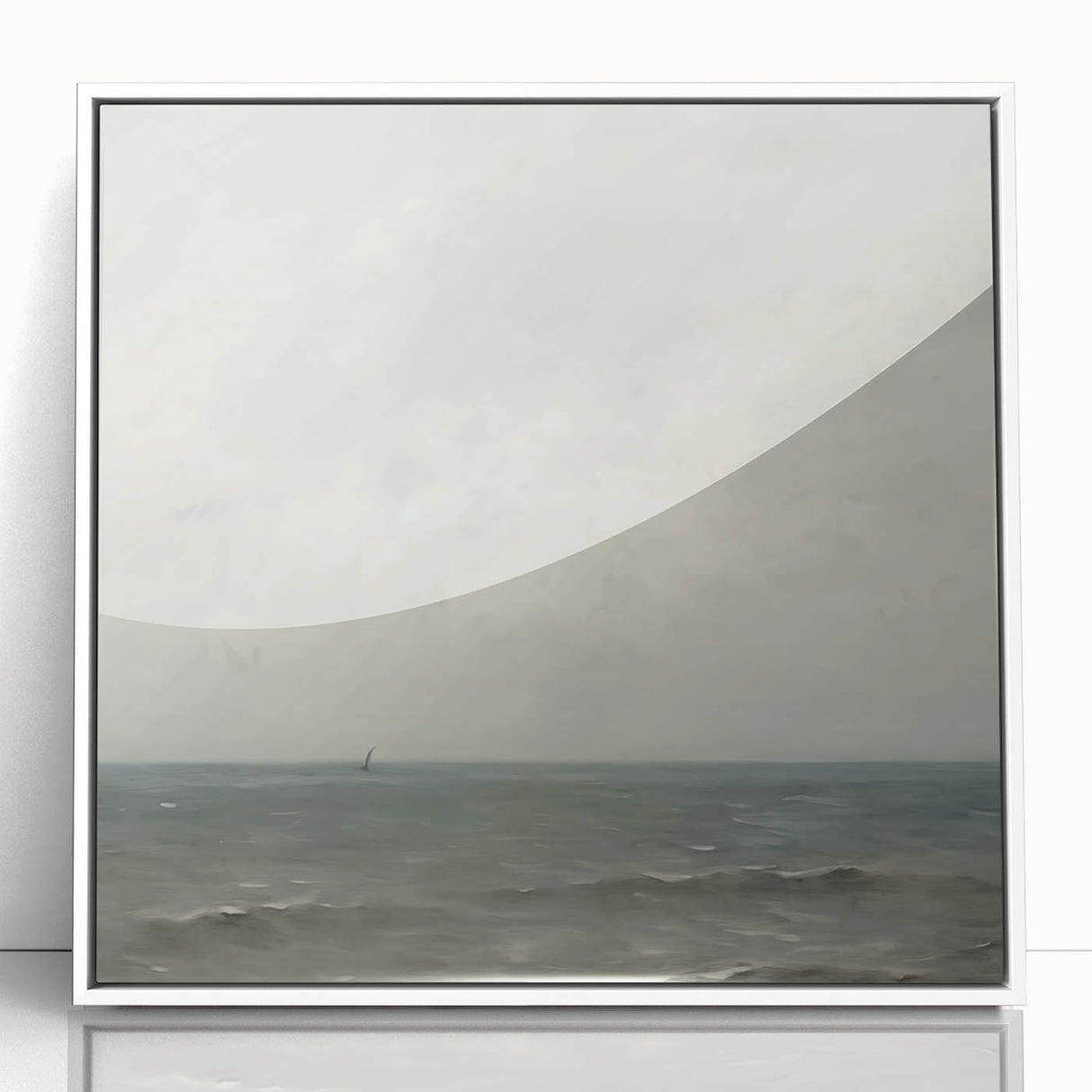 Minimalist Seascape Wall Art – Soft Tones of the Tranquil Horizon