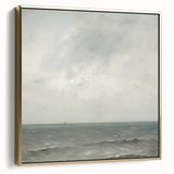 Minimalist Seascape Wall Art – Soft Tones of the Tranquil Horizon