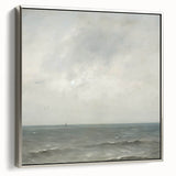 Minimalist Seascape Wall Art – Soft Tones of the Tranquil Horizon
