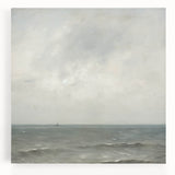 Minimalist Seascape Wall Art – Soft Tones of the Tranquil Horizon