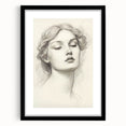 Minimalist Portrait Art – Elegant Pencil Drawing of a Woman
