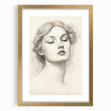 Minimalist Portrait Art – Elegant Pencil Drawing of a Woman