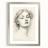 Minimalist Portrait Art – Elegant Pencil Drawing of a Woman