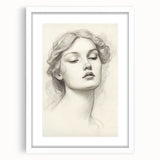 Minimalist Portrait Art – Elegant Pencil Drawing of a Woman