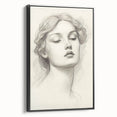 Minimalist Portrait Art – Elegant Pencil Drawing of a Woman