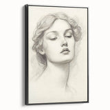 Minimalist Portrait Art – Elegant Pencil Drawing of a Woman