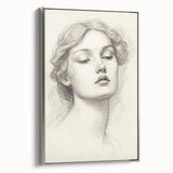 Minimalist Portrait Art – Elegant Pencil Drawing of a Woman