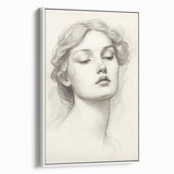 Minimalist Portrait Art – Elegant Pencil Drawing of a Woman