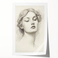 Minimalist Portrait Art – Elegant Pencil Drawing of a Woman