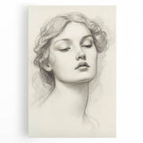 Minimalist Portrait Art – Elegant Pencil Drawing of a Woman