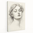 Minimalist Portrait Art – Elegant Pencil Drawing of a Woman