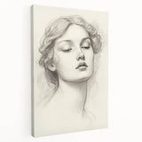 Minimalist Portrait Art – Elegant Pencil Drawing of a Woman