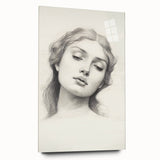 Minimalist Portrait Art – Graceful Pencil Drawing of a Woman