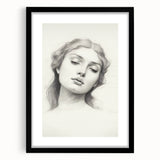 Minimalist Portrait Art – Graceful Pencil Drawing of a Woman