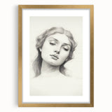 Minimalist Portrait Art – Graceful Pencil Drawing of a Woman