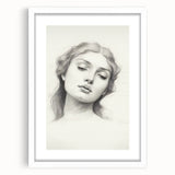 Minimalist Portrait Art – Graceful Pencil Drawing of a Woman