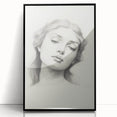 Minimalist Portrait Art – Graceful Pencil Drawing of a Woman