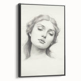 Minimalist Portrait Art – Graceful Pencil Drawing of a Woman