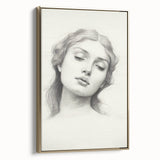 Minimalist Portrait Art – Graceful Pencil Drawing of a Woman