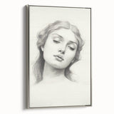 Minimalist Portrait Art – Graceful Pencil Drawing of a Woman