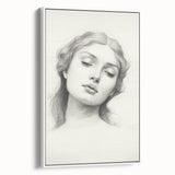 Minimalist Portrait Art – Graceful Pencil Drawing of a Woman