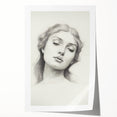 Minimalist Portrait Art – Graceful Pencil Drawing of a Woman