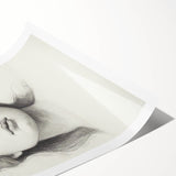 Minimalist Portrait Art – Graceful Pencil Drawing of a Woman