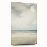 Minimalist Seascape Art – Calm Ocean and Sky in Soft Tones