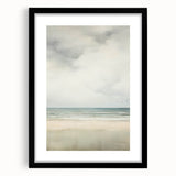 Minimalist Seascape Art – Calm Ocean and Sky in Soft Tones