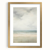 Minimalist Seascape Art – Calm Ocean and Sky in Soft Tones