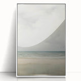Minimalist Seascape Art – Calm Ocean and Sky in Soft Tones
