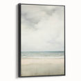 Minimalist Seascape Art – Calm Ocean and Sky in Soft Tones